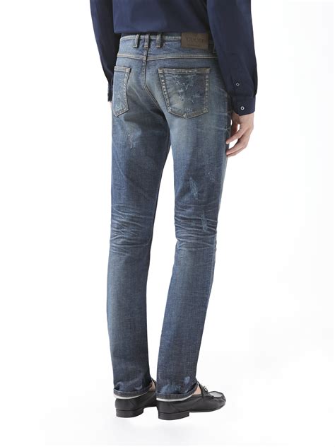 pantaloncino gucci uomo|gucci denim jeans.